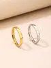 Anillo Viento Frío para Mujer Anillo de Diamante Dorado de Comida Anillo para Dedo Índice Dedo Medio Joyería de Moda
