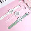 Reloj Electrónico Redondo de Color Macarrón Más Vendido Transfronterizo, Estilo Juvenil Resistente al Agua Luminoso Multifuncional para Estudiantes