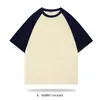 Camiseta de manga corta estilo americano Yupai personalizada, diseño impreso, para padres e hijos, estudiantes, corte holgado, moderna, raglán, personalización