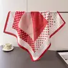 Bufanda Cuadrada Estampada de Seda Artificial con Lunares en Contraste Chal Bufanda para el Cuello Tacto de Alta Gama para Atar al Cuello Bufanda Cuadrada Pequeña Bufanda para la Cabeza Bufanda de Seda Bufanda Mujer