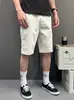 Shorts de Verão de Comprimento Médio 2026, Shorts de Trabalho Estilo Lenhador Frescos para Exterior, Shorts de Praia Largos, Shorts de Sarja Lavada