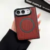 Adecuado para iPhone Duo, con un diseño creativo de veta de madera, adsorción magnética y un acabado mate. Esta funda plegable Apple 18 Ultra proporciona protección contra caídas