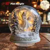 Impresión Plana Transfronteriza 2D Plano Rotación de 360 Grados Escena de Nieve Casa de Pingüinos Decoración de Escritorio Interior y Exterior Festival