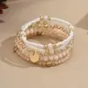 Europa y Estados Unidos transfronterizo superventas estilo elegante aleación disco colgante CCB imitación cristal resina perlas línea elástica pulsera mujeres