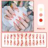 Venta caliente transfronteriza usar belleza de uñas pieza de uña Francés Perla usar uña usar parche de uña falsa fábrica cabello lacio