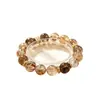 Hegemon DouradoPreto Dourado Super Sete Pulseira de Cristal Natural Citrino Pulseira Atratora de Arroz Pulseira Popular do Xiaohongshu Atacado