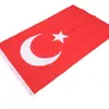 Bandera turca con bordado turco impermeable de tela Oxford 210D transfronteriza 90 cm * 150 cm Bandera turca de estrella y luna