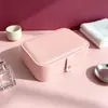 Caja de joyería portátil de cuero al por mayor para exportación, caja de almacenamiento de joyería de PU, caja larga antioxidante para pendientes, pulseras, anillos y accesorios