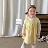 Ropa Infantil Pera Zheshou Vestido para Niñas Otoño Nuevo Dibujos Animados Peto Infantil Clase A Algodón Puro Bebé Niño Pequeño Falda