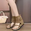 Sandalias Negras Retro sin Cierre de Suela Suave para Mujer, Nuevo Estilo Verano 2026, que Aumentan la Altura para Figuras Pequeñas, Adecuadas para Combinar con Vestidos