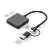 Estação de acoplamento tipo c transfronteiriça hub mini usb-c multifuncional USB 3.0HUB divisor um para quatro