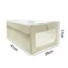 Caja de almacenamiento de tela de algodón y lino para ropa, organizador de armario, tipo cajón, plegable, gran capacidad, contenedor de almacenamiento para armario