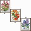 Nuevo estilo impreso punto de cruz flores y plantas serie bonsái vertical lila sala de estar manualidades en tela pintura decorativa al por mayor