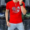 Camiseta de manga corta con cuello redondo y diamantes de imitación para hombre, tendencia Joker, nueva generación de verano 2024, directa de fábrica