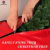 Saco de armazenamento para árvore de Natal de 2,7 metros, PE vermelho, espessado, à prova d'água, durável, alça reforçada, zíper duplo, antiderrapante