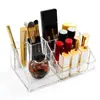 Caja de Almacenamiento para Brochas de Maquillaje, Labial, Brillo de Labios, Herramientas de Belleza, Lápiz de Cejas, Caja de Almacenamiento para Escritorio, Caja de Almacenamiento Transparente de Acrílico