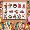 Múltiples Sets de 50 Pegatinas Navideñas Doble Transparencia, Pegatinas Transparentes Impermeables de Mascota para DIY en Diarios, Teléfonos, Maletas y Botellas de Agua