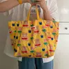 Estilo Ins Corea del Sur Bolso Impermeable Bolsa de Playa Lonchera Bolsa para el Almuerzo Lindo Estampado Tridimensional Bolso de Hombro