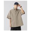 Camisa para Hombre Casual Simple Hip-Hop Japonesa Top Versátil Holgada Bolsillo Manga Corta de Moda Marca Chaqueta de Trabajo