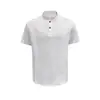 Nueva Camiseta de Manga Corta de Verano 2026 para Hombre Casual Moderna Patchwork Tendencia Americana Camiseta con Cuello Alto