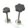 Mango hexagonal de flor de ciruelo de acero inoxidable M8, mango de plástico de nailon, fabricantes de mano de plástico giratorio