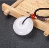Colgante de jade blanco de Xinjiang jade seda dorada hebilla de seguridad grado grasa de cabra colgante de jade blanco