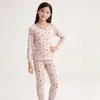 Pijamas para niños Algodón puro Conjunto de ropa y pantalones de otoño para niños Ropa interior térmica para bebés para niñas Suéter básico de algodón para niños pequeños