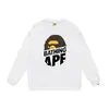 Bape Ape Head marca de moda unisex cuello redondo manga larga algodón estampado holgado chaqueta sudadera de otoño e invierno para hombre