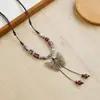Otoño e Invierno Nuevo Cerámica de Jingdezhen Hongo Collar Accesorios para Mujer Diseño de Nicho Transfronterizo Collar Joyería para Mujer Gama Alta