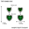 Acero Inoxidable Corazón Cortado Borde de Pan Piedra de Vidrio Bola de Acero Conjunto de Collar Pulsera Aretes Chapado en Oro Real de 18K Que No Se Desvanece