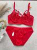 Lingerie de Renda Francesa para Mulheres, Estilo Fino para Seios Grandes, Efeito Redutor, Laterais Alargadas, Coleta Lateral dos Seios, Conjunto de Sutiã Anti-Queda para o Verão