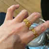 Anillo de Mariposa Calado de Encaje Estilo Ins de Lujo Ligero Elegante Versátil de Gama Alta Cepillado con Diamantes Abierto para Mujer