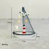 Adornos de Velero de Navegación Fluida Transfronteriza Modelo de Madera Mediterráneo Set Temporada de Graduación Zarpa Regalo de Cumpleaños