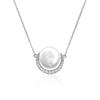 Collar de perlas barrocas naturales para mujer, colgante de circonita en plata de ley S925, diseño de nicho, cadena de clavícula de temperamento alto.