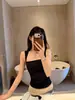 Camisole Listrada de Gola Quadrada Slim Fit para Mulheres, Novo Estilo de Primavera, Top que Marca a Cintura