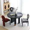 Mesa de Comedor Nórdica Negra de Madera Maciza para el Hogar Rectangular Simple Retro Creativa Pequeña para Apartamento Mesa de Trabajo Moderna