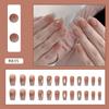 Uñas Vestibles Nuevas de Verano Cortas, Uñas Vestibles con Blanqueamiento Degradado, 24 Piezas, Venta al por Mayor de Uñas de Alta Gama