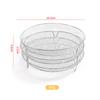 Rack de Pinchos para Freidora de Aire de Acero Inoxidable 304 Cocina Bastidor Redondo de Tres Niveles para Cocinar al Vapor Bastidor Apilable para Deshidratación Bastidor con Filtro