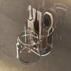 Estante ligero de lujo para cepillos de dientes, sin perforaciones, para el hogar, para cepillarse la boca, para colgar en la pared, para parejas, para dormitorio