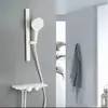 Conjunto de chuveiro simples topless todo em cobre na cor cinza chumbo com recurso de aumento de pressão, conjunto de chuveiro para banheiro residencial tipo split da nova temporada