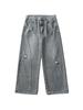 APO Ropa de Hombre Jeans de la Alta Calle Americana Moda Masculina Coreano de Gama Alta Holgado Recto Lavado Viejo Rasgados