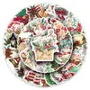 50 Pegatinas Navideñas de Acuarela Retro Venta Caliente Transfronteriza Decoración Navideña Festiva Pegatinas para Bolsos Tazas de Agua