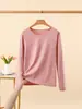 Camiseta Camada Base Térmica Gola Redonda Nano Fleece para Mulheres Manga Longa Slim Fit Roupa Íntima Versátil Roupa de Outono Top