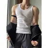 Colete Masculino de Verão, Estilo Simples, Costela Grossa, Estilo de Rua, Sem Mangas, Fitness, Elástico, Corte Justo, Absorvente de Suor, para Homens Musculosos