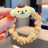 Estilo Coreano Fofo Cão Gui de Jade Desenho Animado Anel de Intestino Delgado Bola Super Fofa Cabeça Doce Não Machuca Cabelo Xadrez Anel de Cabelo de Intestino Delgado Acessórios de Cabelo