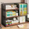 Estantería de escritorio, estante de almacenamiento para libros ilustrados infantiles, atril de escritorio, organizador de libros simple, estantería, caja de almacenamiento