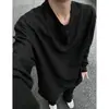 Camiseta Básica de Cuello Redondo Retro Manga Larga Fresca para Hombre Primavera/Otoño Estilo Callejero Americano Marca de Tendencia Sensación Holgada Top Interior