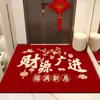 Tapete de Entrada de Lama Diatomácea Festivo Vermelho Tapete para Porta de Entrada Tapete para Hall de Casa Nova Tapete Absorvente de Água Resistente à Sujeira Antiderrapante