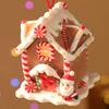 Colgante Pequeño de Navidad Arcilla Suave Casa de Navidad Luminosa Casa de Navidad Luminosa LED Creativa Suministros para Decoración Navideña