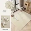 Alfombra resistente al desgaste para mascotas de imitación sisal, tapete simple de color liso antideslizante, resistente a la suciedad y fácil de limpiar, adecuado para sala de estar y mesita de noche del dormitorio